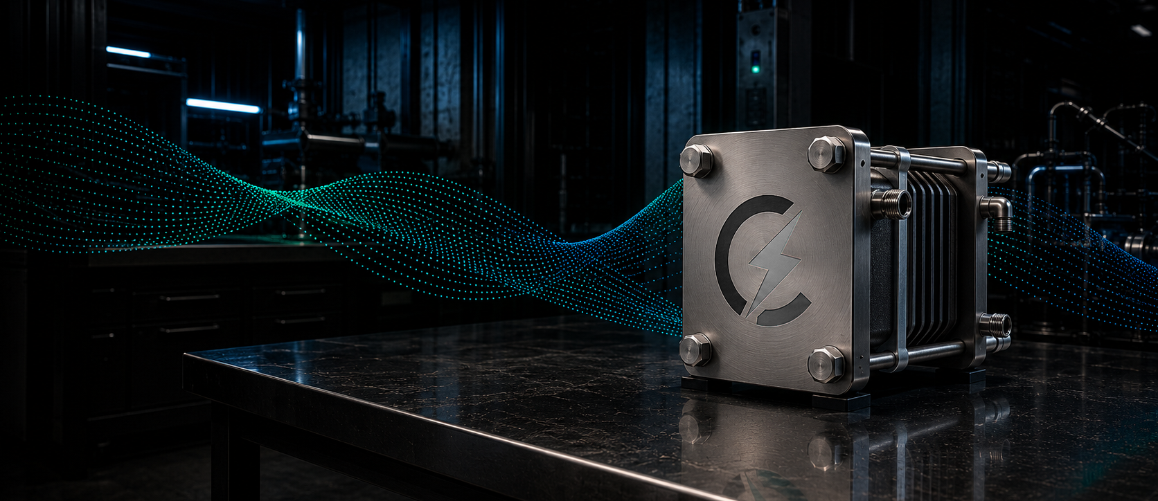 CO2Volt acidic CO₂ electrolyser stack in the laboratory